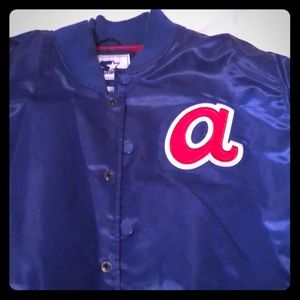 Satin Blue Atlanta Braves MLB jacket